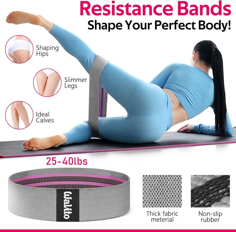 WALITO 7Pcs Barbell Pad Set for Hip Thrust - Squat Pad,Gym Accessories for Women with Bar Bad,Bench Press, with Gym Ankle Straps,Resistance Bands for Working Out,Lifting Strap,Carry Bag - Image 5